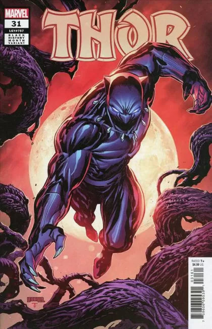 Thor, Vol. 6 #31F – Incentive Ken Lashley Black Panther Black History Month Variant Cover