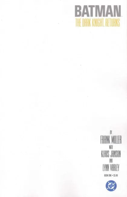 Batman: The Dark Knight Returns The Dark Knight Returns 1K Facsimile Blank Variant