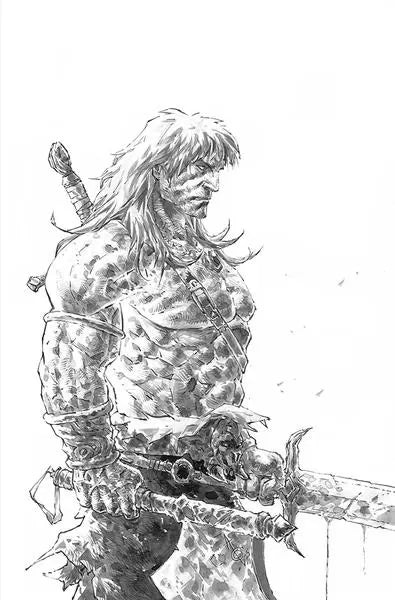 Conan the Barbarian (Titan Comics) Bound in Black Stone, Part II: Homeland! 2H Alan Quah B&W Ink Virgin Variant