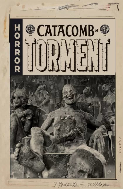 Catacomb of Torment Movie Night at the Marigold Inn / Intrusive Thoughts / Couples Therapy 3D Björn Barends Incentive B&W Variant (1:20)