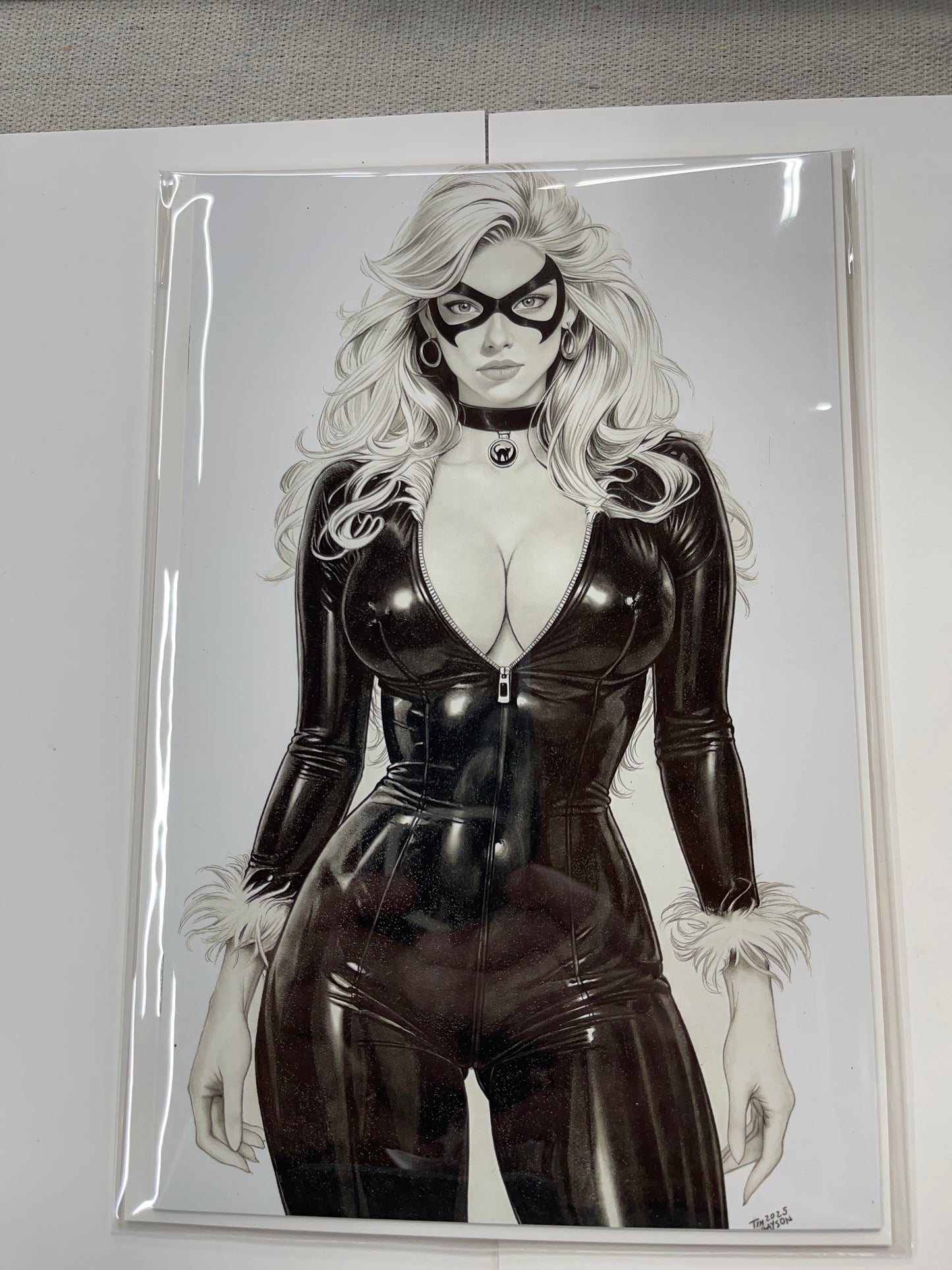 Waifu Chronicles Sensual Feline Cosplay #1 Cover B Tim Grayson 2025 Black & white