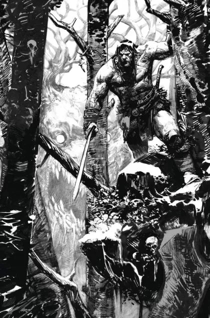 Conan the Barbarian: Battle of the Black Stone Part I: Eyes Upon Us 1G Gerardo Zaffino B&W Variant