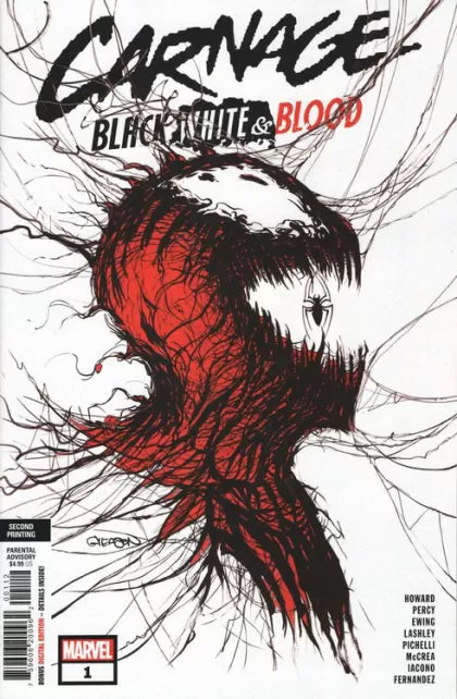 Carnage: Black, White & Blood Love Story / End of the Trail / You Are Carnage 1U Patrick Gleason Web-head White Trade Dress Variant