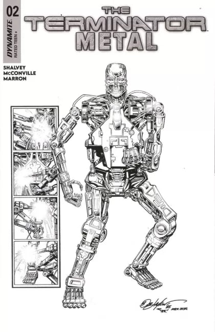 The Terminator: Metal #2J – Bob Layton Incentive B&W Variant (1:5)