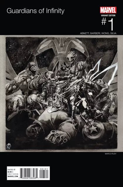 Guardians of Infinity Millennium, Part One / To Be the Man... 1B Marco Rudy Marvel Hip-Hop Variant Cover