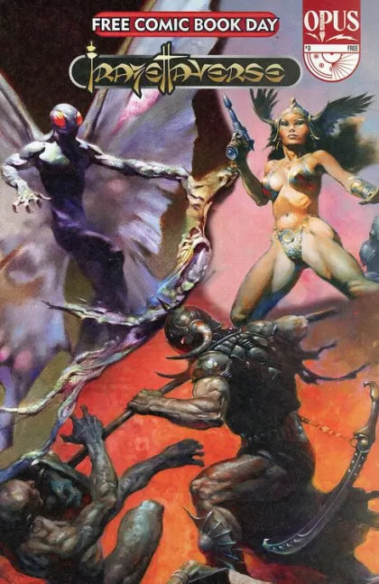 Free Comic Book Day 2023 (Frazettaverse) Enter: The Norseman / Mothman / Dawn Attack 1 Frank Frazetta Regular