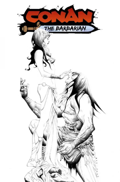 Conan the Barbarian (Titan Comics) Thrice Marked For Death!, Part II: The Cursed 6G 2nd Printing Jae Lee B&W Variant