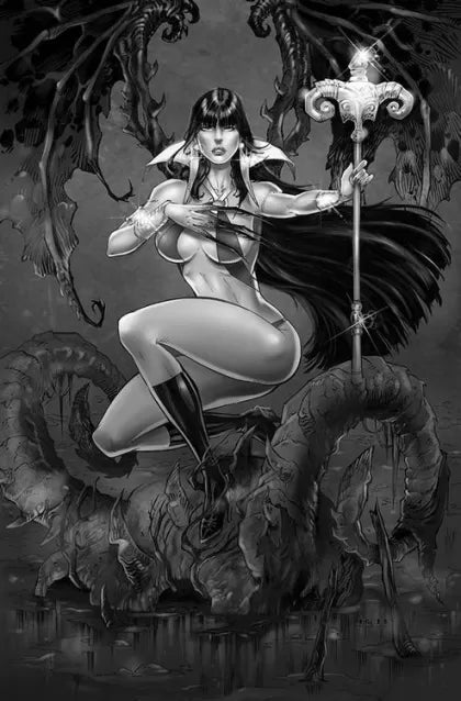 Vampirella, Vol. 6 #23Q – 7 Copy FOC Incentive "Virgin" B&W Cover, by RB White