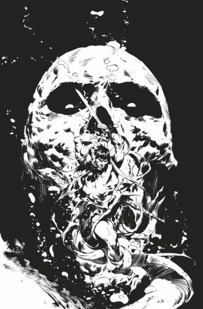 Conan the Barbarian (Titan Comics) Bound in Black Stone, Part IV: Vengeance of the Lost 4E Roberto De La Torre B&W Variant