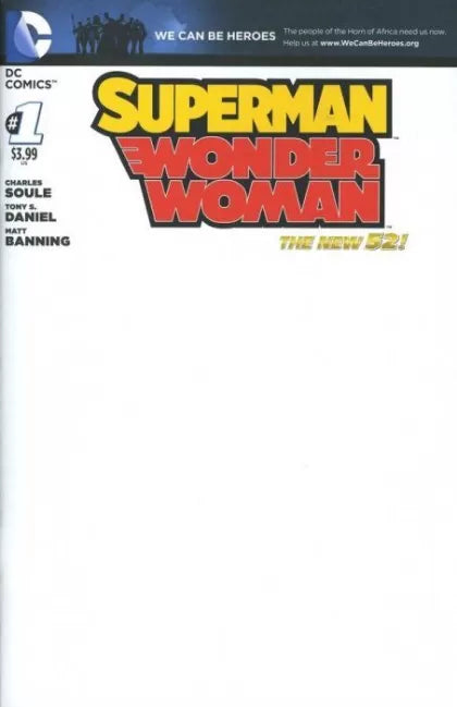Superman / Wonder Woman #1G – Blank Variant Cover