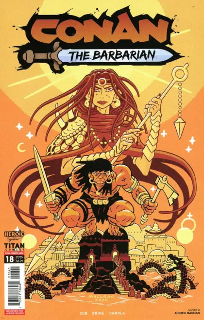 Conan the Barbarian (Titan Comics) Twisting Loyalties, Part II 18D Andrew Mcclean Variant