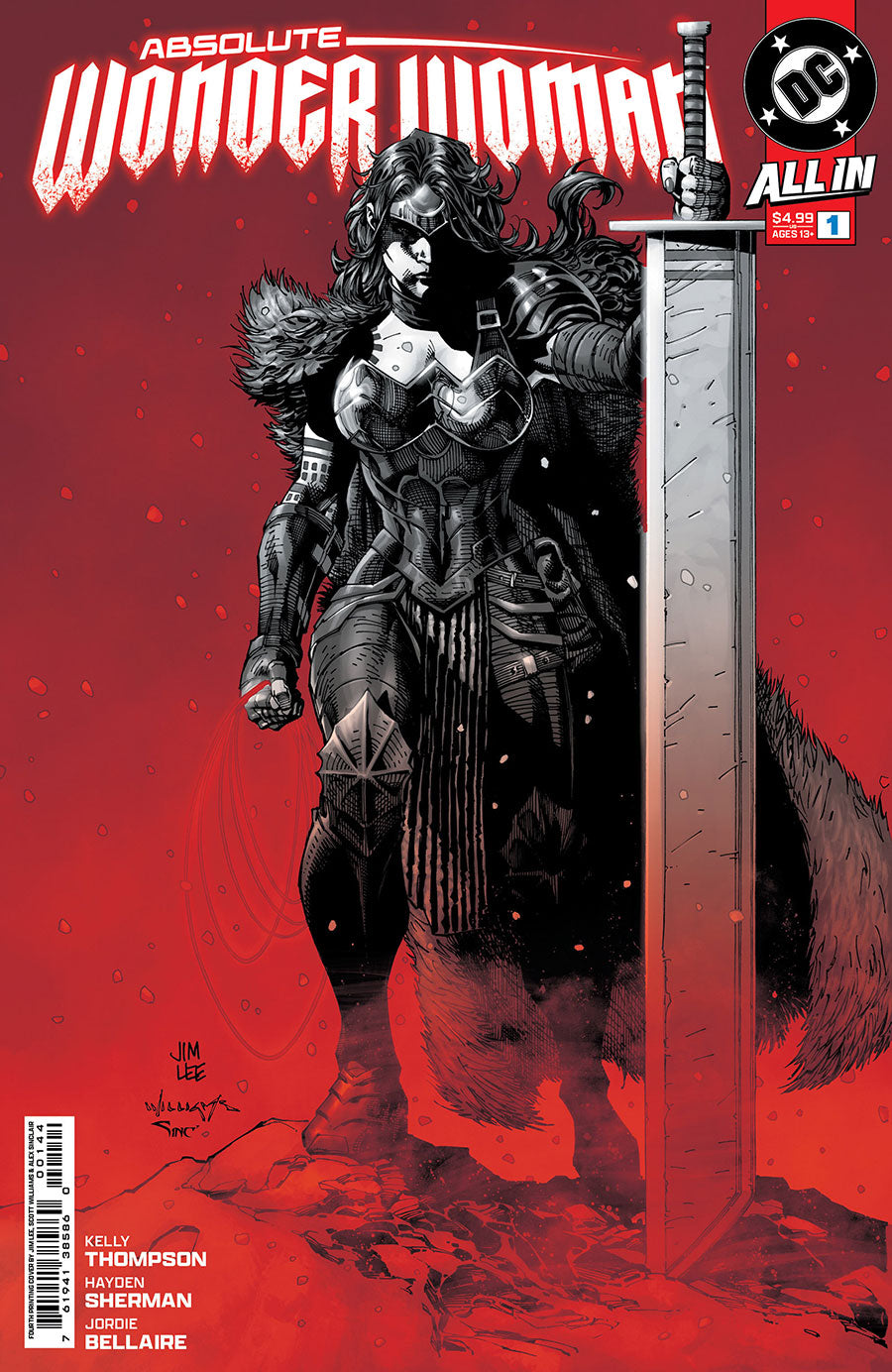 Absolute Wonder Woman The Last Amazon 1AI 4th Printing Jim Lee