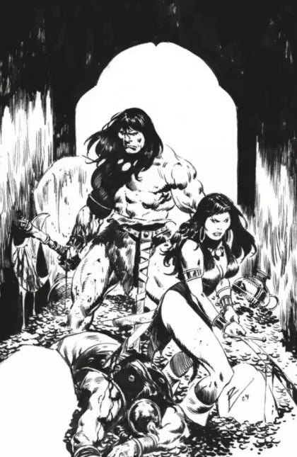Conan the Barbarian (Titan Comics) 17G Roberto De La Torre Virgin B&W Variant