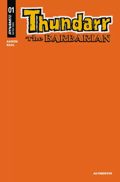 Thundarr the Barbarian #1T – Blank Orange Variant