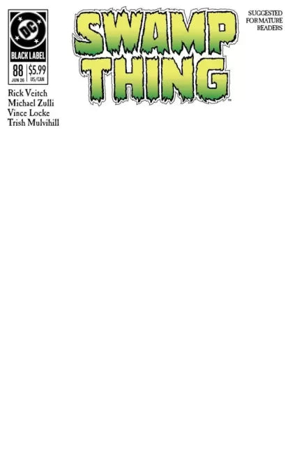 Swamp Thing 1989 #1C – Blank Variant