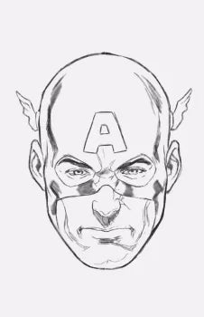 Captain America, Vol. 11 #7E – Mark Brooks Incentive Headshot Sketch Virgin Variant (1:50)