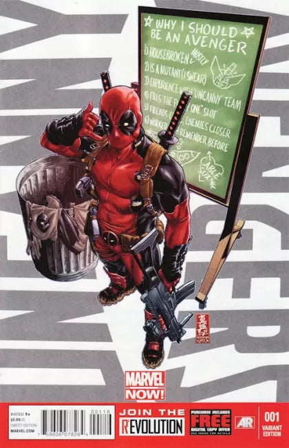 Uncanny Avengers, Vol. 1 #1J – Mark Brooks Deadpool 'Call Me' Variant Cover