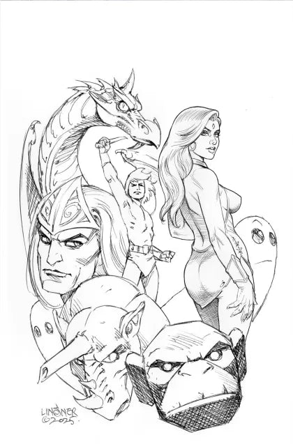 The Herculoids #8G – Joseph Michael Linsner Incentive Sketch Virgin Variant (1:15)