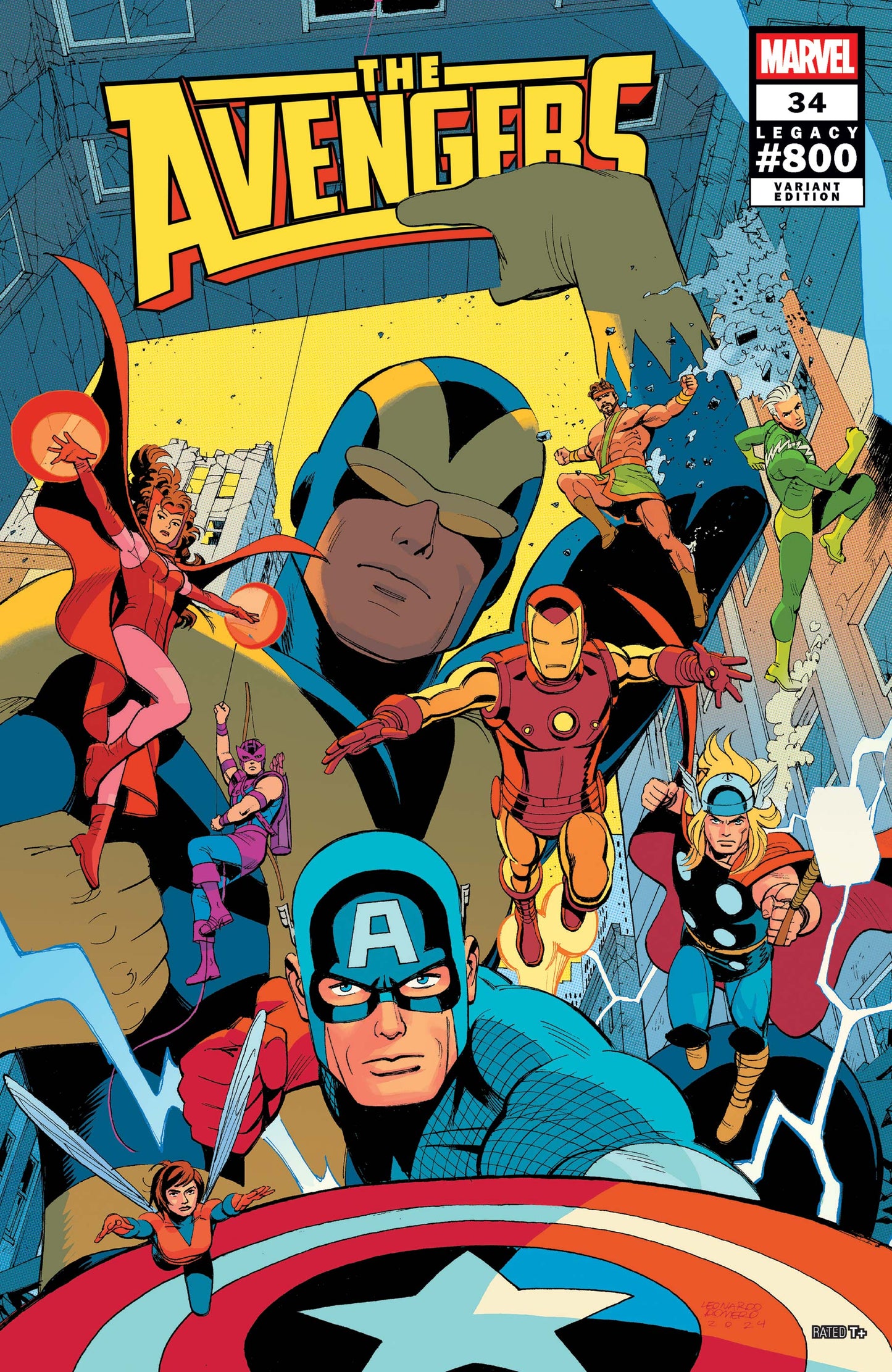 The Avengers, Vol. 9 "Heroes" / "Happy Anniversary, Avengers!" 34B Leonardo Romero Variant