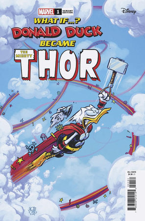 What If...? Donald Duck Became Thor #1E – Skottie Young Variant