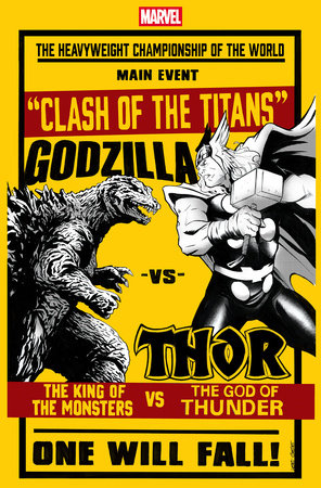 Godzilla vs. Thor "Ragnarok All-Out Attack" 1D Lee Garbett Versus Variant