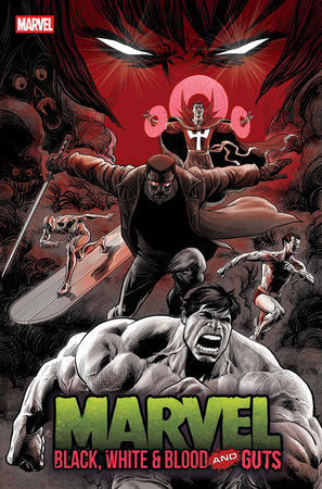 Marvel: Black, White & Blood and Guts "Careful What You Wish For" / "Nature Red in Tooth and Claw" / "The Whisperer in Darkness" 4A Paulo Siqueira Regular