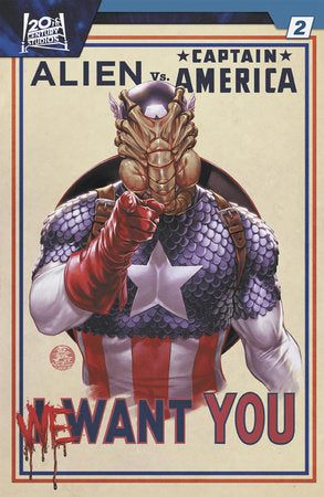 Alien vs. Captain America Operation: Red King 2C Mark Brooks Variant