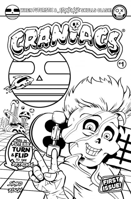 Craniacs 1D Joe Simko Color Your Own Flip Cover Variant