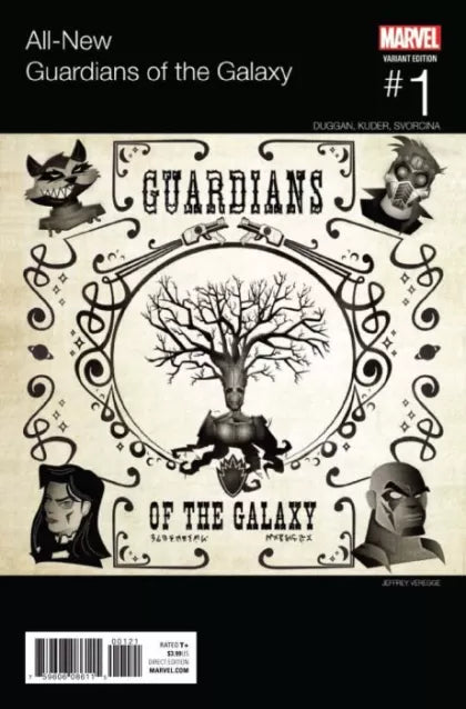 All-New Guardians of the Galaxy Smash & Grab 1B Variant Jeffrey Veregge Marvel Hip-Hop Cover