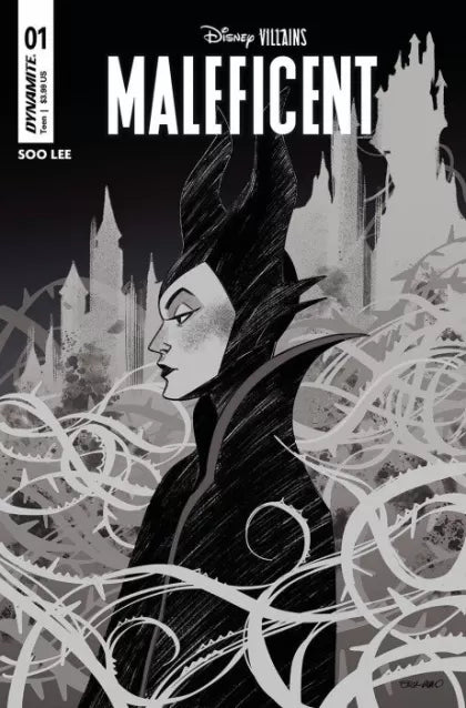Disney Villains: Maleficent, Vol. 1 1AD Erica D'Urso Incentive B&W Variant