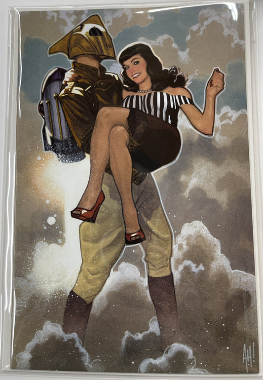 Rocketeer #0 1:10 Adam Hughes Cover tribute to Dan Stevens