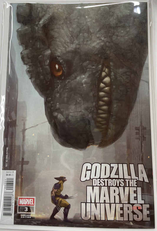 Godzilla Destroys the Marvel Universe #3 Jeehyung Lee Variant