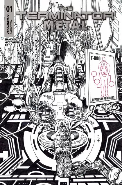 The Terminator: Metal #1M – Bob Layton Incentive BB&W Variant (1:5)