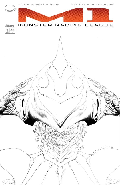 M1: Monster Racing League #3C – Jae Lee Incentive B&W Variant (1:25)