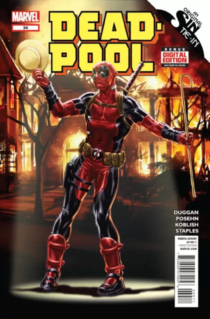 Deadpool, Vol. 4 Original Sin - The One With The Super-Rare 3-D Cover! 34A Regular Mark Brooks Cover
