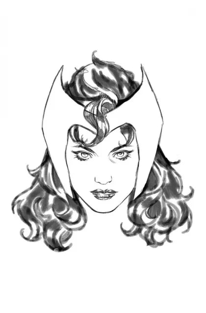 Scarlet Witch & Quicksilver #2D – Mark Brooks Incentive Headshot Sketch Variant (1:50)