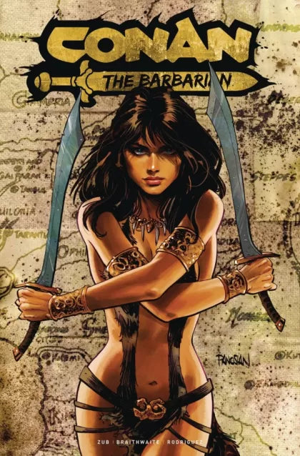 Conan the Barbarian (Titan Comics) Thrice Marked For Death!, Part II: The Cursed 6E Dan Panosian FOC Foil Variant